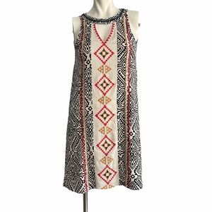 THML Embroidered Sleeveless Knit Halter Dress XS